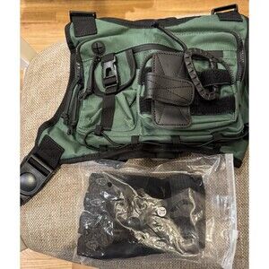 New NST Green/Black Tactical Vest Running Hiking Camping XL